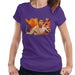 Sidney Maurer Original Portrait Of Bruce Lee Flames Enter The Dragon Womens T-Shirt - Small / Purple - Womens T-Shirt