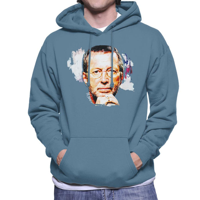 Sidney Maurer Original Portrait Of Eric Clapton Mens Hooded Sweatshirt - Mens Hooded Sweatshirt