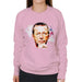 Sidney Maurer Original Portrait Of Eric Clapton Womens Sweatshirt - Small / Light Pink - Womens Sweatshirt