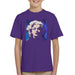 Sidney Maurer Original Portrait Of Marilyn Monroe Short Curls Kids T-Shirt - X-Small (3-4 yrs) / Purple - Kids Boys T-Shirt