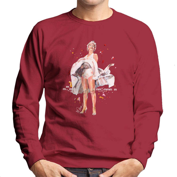 Sidney Maurer Original Portrait Of Marilyn Monroe Skirt Blowing Men's Sweatshirt