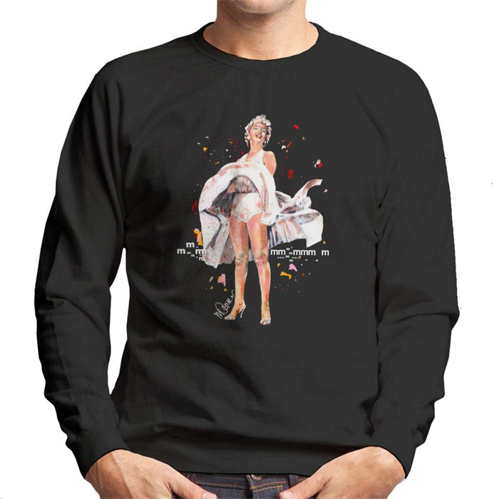 Sidney Maurer Original Portrait Of Marilyn Monroe Skirt Blowing Men's Sweatshirt