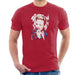 Sidney Maurer Original Portrait Of Miley Cyrus Biting Collar Mens T-Shirt - Small / Cherry Red - Mens T-Shirt