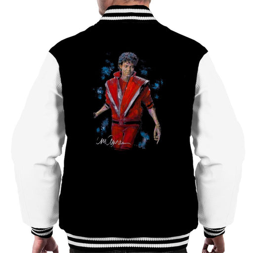 Sidney Maurer Original Portrait Of Michael Jackson Thriller Mens Varsity Jacket - Mens Varsity Jacket