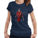 Sidney Maurer Original Portrait Of Michael Jackson Thriller Womens T-Shirt - Small / Navy Blue - Womens T-Shirt
