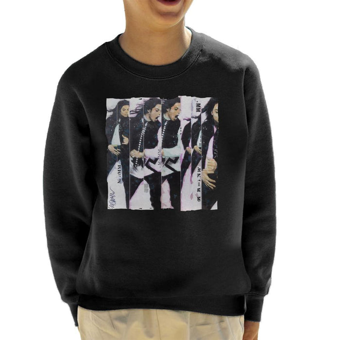 Sidney Maurer Original Portrait Of Michael Jackson 90s Kids Sweatshirt - Kids Boys Sweatshirt