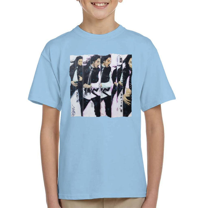 Sidney Maurer Original Portrait Of Michael Jackson 90s Kids T-Shirt - Kids Boys T-Shirt
