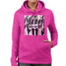 Sidney Maurer Original Portrait Of Michael Jackson 90s Womens Hooded Sweatshirt - Small / Hot Pink - Womens Hooded Sweatshirt