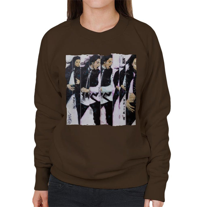 Sidney Maurer Original Portrait Of Michael Jackson 90s Womens Sweatshirt - Womens Sweatshirt