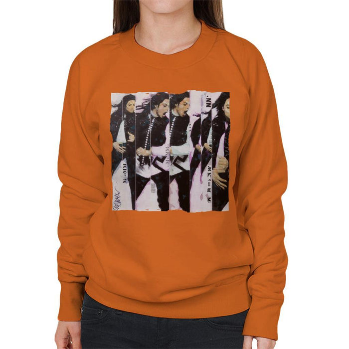 Sidney Maurer Original Portrait Of Michael Jackson 90s Womens Sweatshirt - Womens Sweatshirt