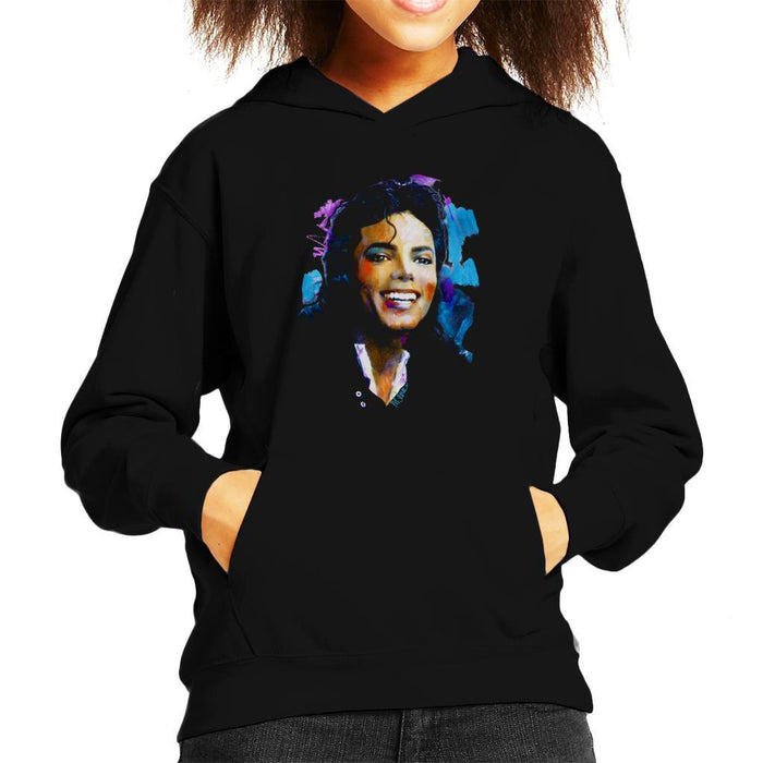 Sidney Maurer Original Portrait Of Michael Jackson Smile Kids Hooded Sweatshirt - Kids Boys Hooded Sweatshirt