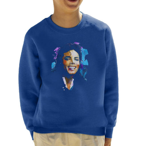 Sidney Maurer Original Portrait Of Michael Jackson Smile Kids Sweatshirt - Kids Boys Sweatshirt