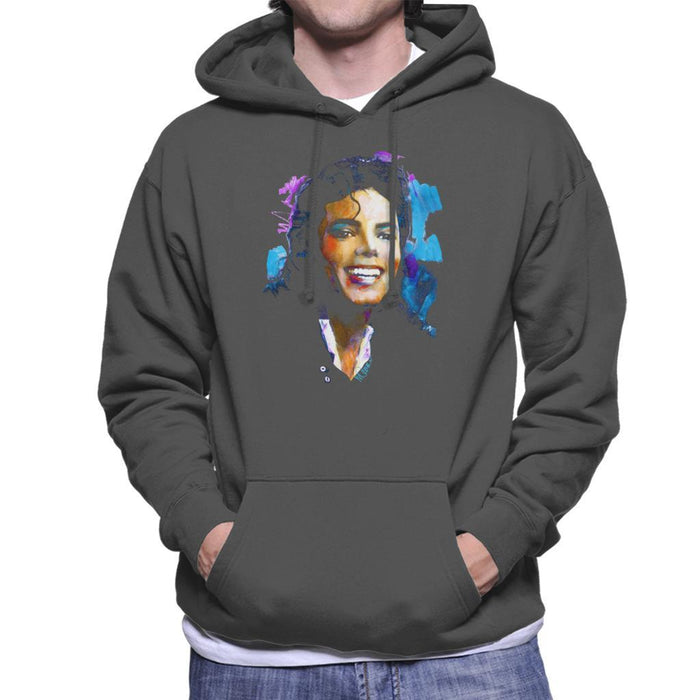 Sidney Maurer Original Portrait Of Michael Jackson Smile Mens Hooded Sweatshirt - Mens Hooded Sweatshirt