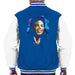 Sidney Maurer Original Portrait Of Michael Jackson Smile Mens Varsity Jacket - Small / Royal/White - Mens Varsity Jacket