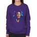Sidney Maurer Original Portrait Of Michael Jackson Smile Womens Sweatshirt - Small / Purple - Womens Sweatshirt