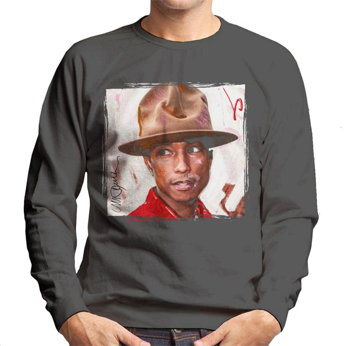 Sidney Maurer Original Portrait Of Pharrel Williams The Hat Men's Sweatshirt
