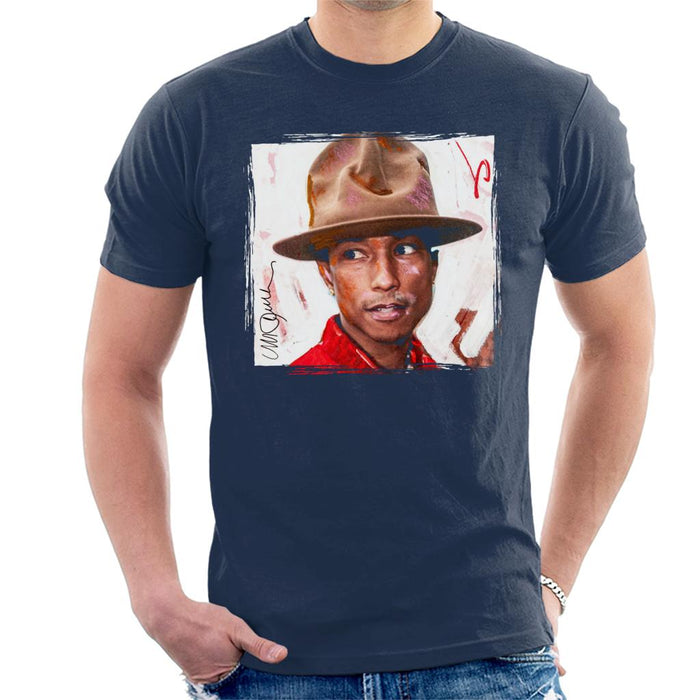 Sidney Maurer Original Portrait Of Pharrel Williams The Hat Men's T-Shirt