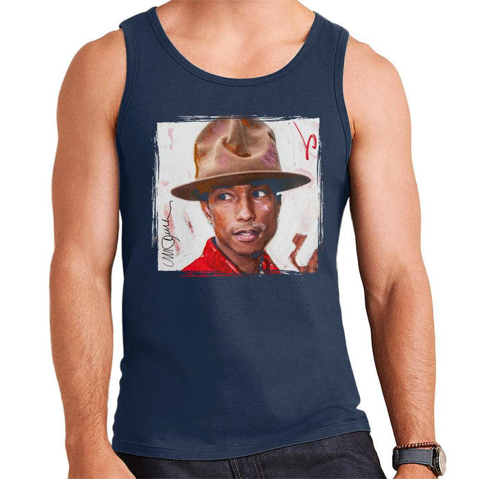Sidney Maurer Original Portrait Of Pharrel Williams The Hat Men's Vest
