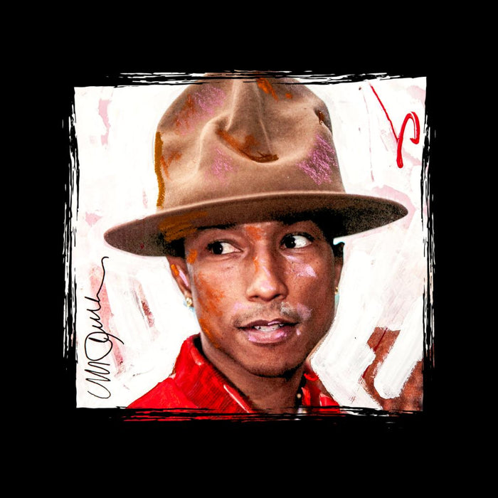 Sidney Maurer Original Portrait Of Pharrel Williams The Hat Kid's Hooded Sweatshirt
