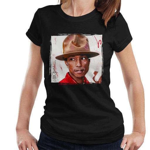 Sidney Maurer Original Portrait Of Pharrel Williams The Hat Women's T-Shirt