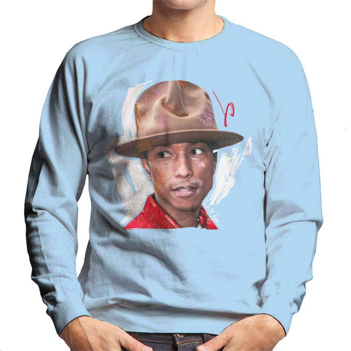 Sidney Maurer Original Portrait Of Pharrel Williams Hat Mens Sweatshirt - Mens Sweatshirt