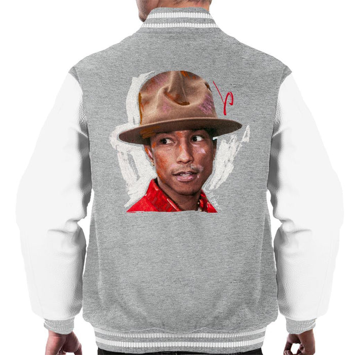 Sidney Maurer Original Portrait Of Pharrel Williams Hat Mens Varsity Jacket - Mens Varsity Jacket