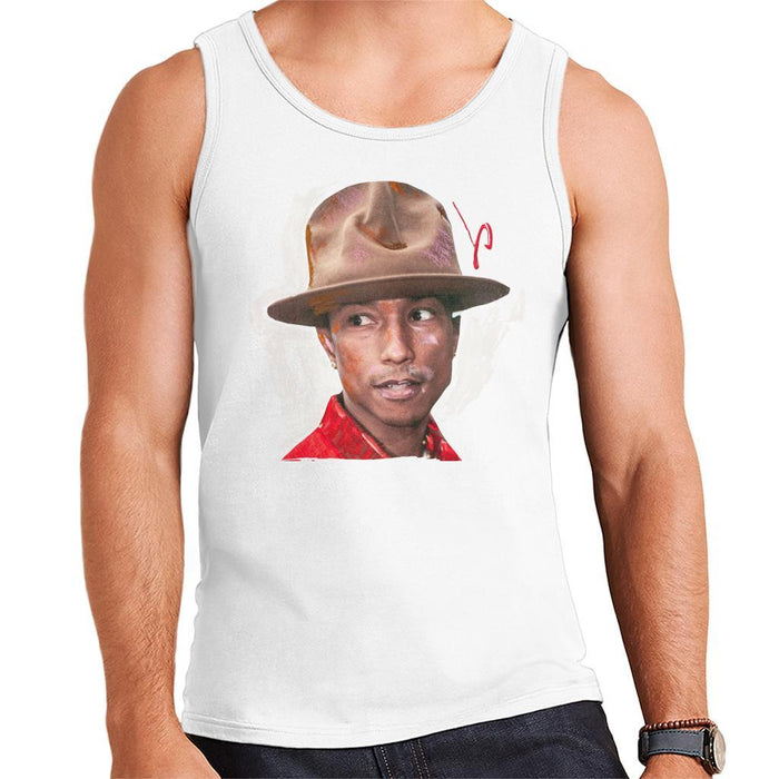 Sidney Maurer Original Portrait Of Pharrel Williams Hat Mens Vest - Mens Vest