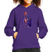 Sidney Maurer Original Portrait Of Rihanna Long Boots Kids Hooded Sweatshirt - X-Small (3-4 yrs) / Purple - Kids Boys Hooded Sweatshirt
