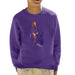 Sidney Maurer Original Portrait Of Rihanna Long Boots Kids Sweatshirt - X-Small (3-4 yrs) / Purple - Kids Boys Sweatshirt