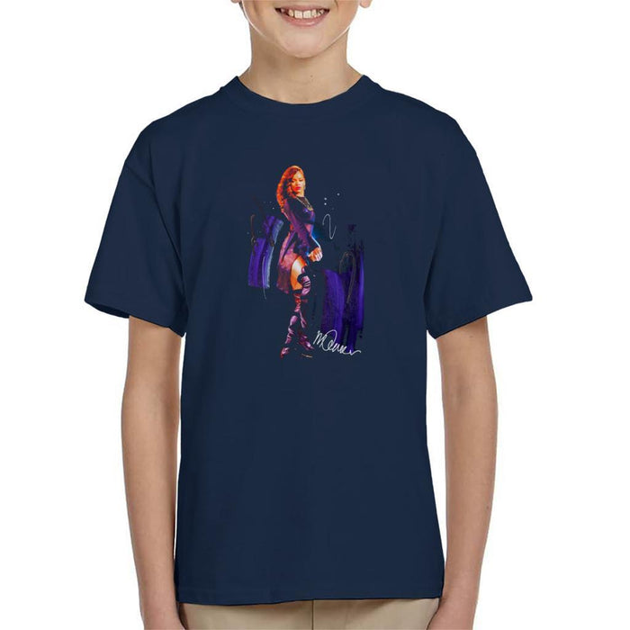 Sidney Maurer Original Portrait Of Rihanna Long Boots Kids T-Shirt - Kids Boys T-Shirt