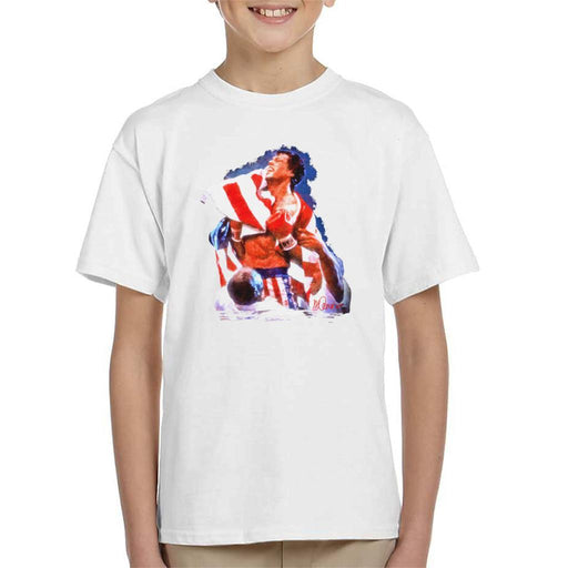 Sidney Maurer Original Portrait Of Sylvester Stallone Rocky IV Kids T-Shirt - Kids Boys T-Shirt