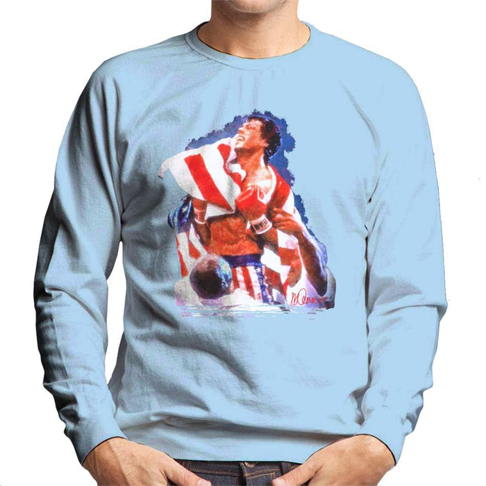 Sidney Maurer Original Portrait Of Sylvester Stallone Rocky IV Mens Sweatshirt - Mens Sweatshirt