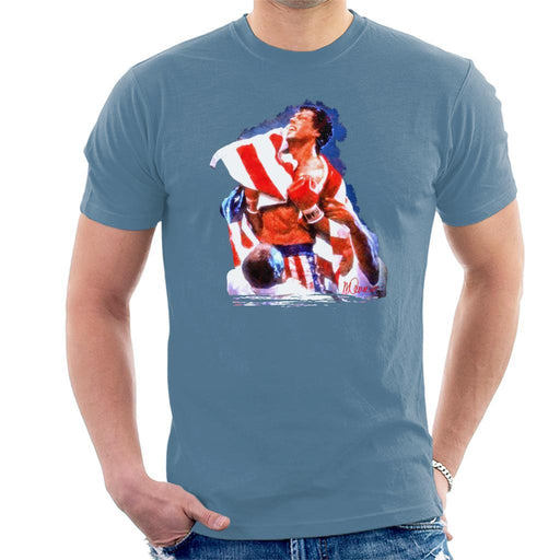 Sidney Maurer Original Portrait Of Sylvester Stallone Rocky IV Mens T-Shirt - Mens T-Shirt