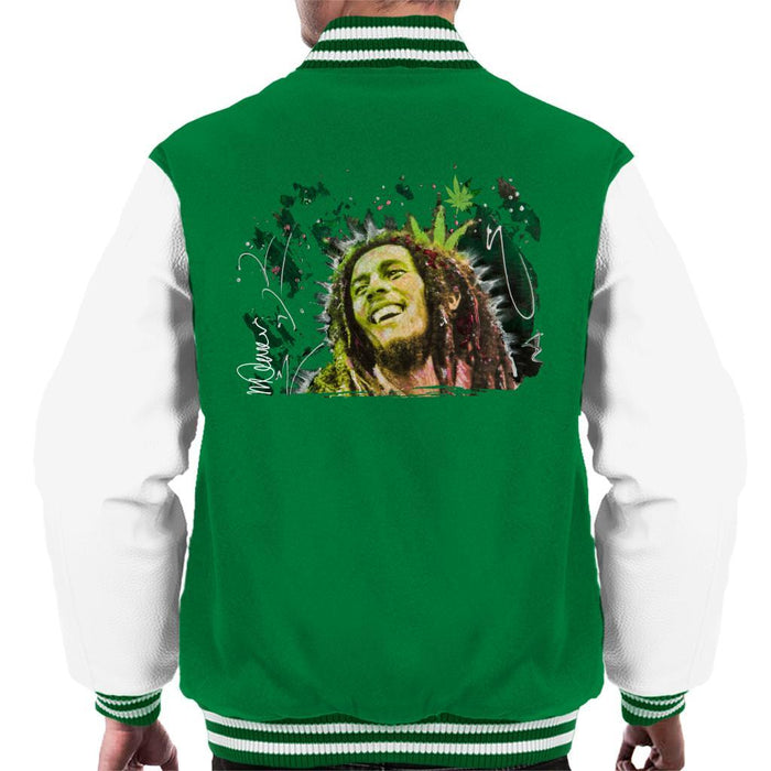 Sidney Maurer Original Portrait Of Bob Marley Smile Mens Varsity Jacket - Mens Varsity Jacket