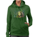 Sidney Maurer Original Portrait Of Bob Marley Smile Womens Hooded Sweatshirt - Small / Bottle Green - Womens Hooded Sweatshirt