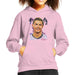 Sidney Maurer Original Portrait Of Cristiano Ronaldo Closeup Kids Hooded Sweatshirt - X-Small (3-4 yrs) / Light Pink - Kids Boys Hooded