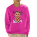 Sidney Maurer Original Portrait Of Cristiano Ronaldo Closeup Kids Sweatshirt - X-Small (3-4 yrs) / Hot Pink - Kids Boys Sweatshirt