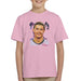 Sidney Maurer Original Portrait Of Cristiano Ronaldo Closeup Kids T-Shirt - X-Small (3-4 yrs) / Light Pink - Kids Boys T-Shirt