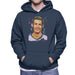 Sidney Maurer Original Portrait Of Cristiano Ronaldo Closeup Mens Hooded Sweatshirt - Mens Hooded Sweatshirt