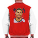 Sidney Maurer Original Portrait Of Cristiano Ronaldo Closeup Mens Varsity Jacket - Mens Varsity Jacket