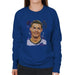 Sidney Maurer Original Portrait Of Cristiano Ronaldo Closeup Womens Sweatshirt - Womens Sweatshirt