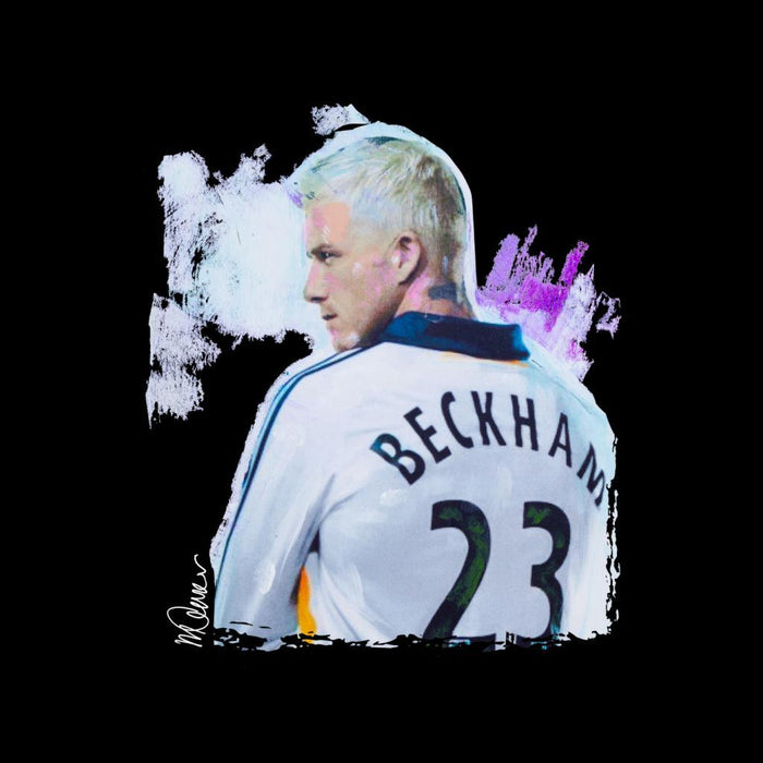 Sidney Maurer Original Portrait Of David Beckham Real Madrid Kit Kids Sweatshirt - Kids Boys Sweatshirt