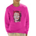 Sidney Maurer Original Portrait Of David Bowie Red Hair Kids Sweatshirt - X-Small (3-4 yrs) / Hot Pink - Kids Boys Sweatshirt