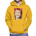 Sidney Maurer Original Portrait Of David Bowie Red Hair Mens Hooded Sweatshirt - Small / Gold - Mens Hooded Sweatshirt