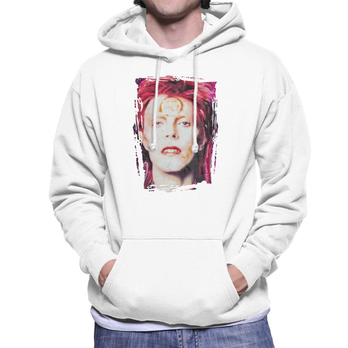 Sidney Maurer Original Portrait Of David Bowie Red Hair Mens Hooded Sweatshirt - Mens Hooded Sweatshirt