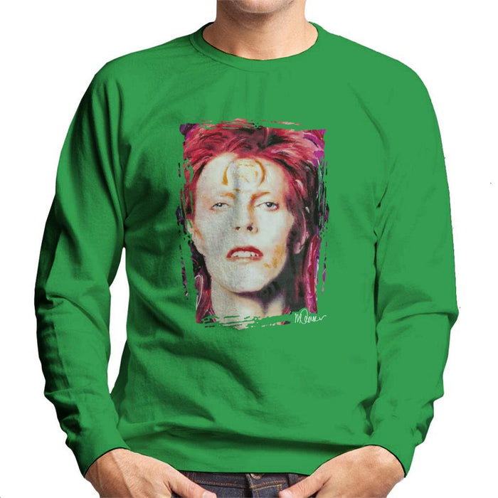 Sidney Maurer Original Portrait Of David Bowie Red Hair Mens Sweatshirt - Mens Sweatshirt