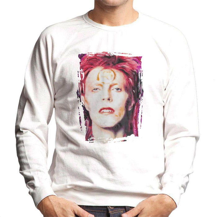 Sidney Maurer Original Portrait Of David Bowie Red Hair Mens Sweatshirt - Mens Sweatshirt