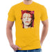 Sidney Maurer Original Portrait Of David Bowie Red Hair Mens T-Shirt - Small / Gold - Mens T-Shirt