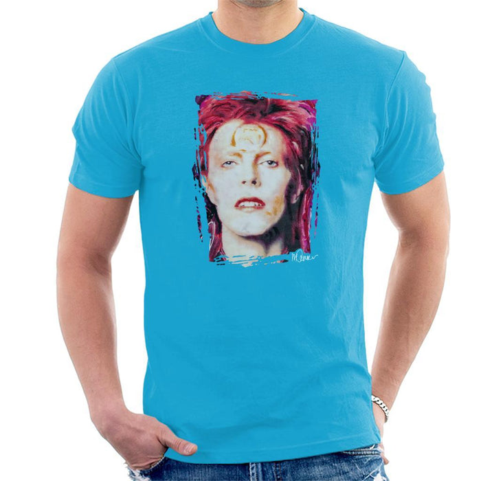 Sidney Maurer Original Portrait Of David Bowie Red Hair Mens T-Shirt - Mens T-Shirt