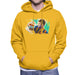 Sidney Maurer Original Portrait Of Neymar Barcelona Mens Hooded Sweatshirt - Small / Gold - Mens Hooded Sweatshirt